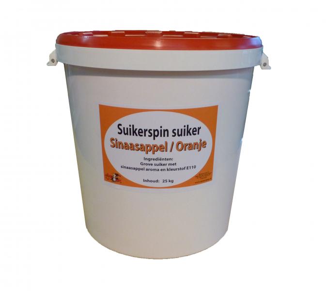 Zuckerwatte Zucker Sinas Orange 25 kg