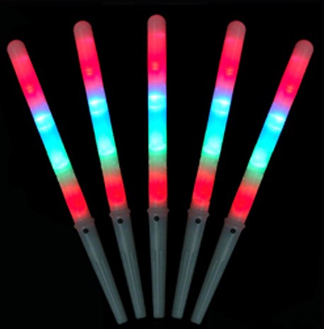  Sticks Zuckerwatte mit LED-Beleuchtung / 28 cm / 100 Stück
