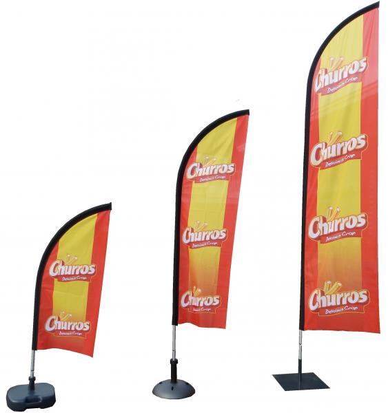 Flagge Churros mit Mast 330 x 80 cm