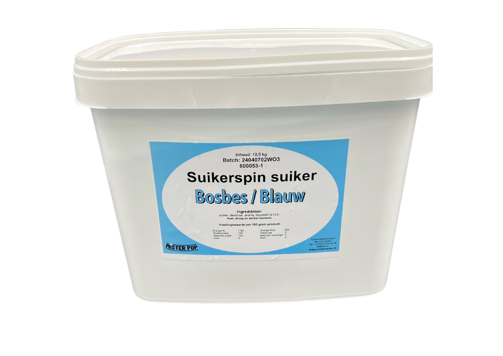 Zuckerwatte Zucker Blaubeere Blau 12,5 kg