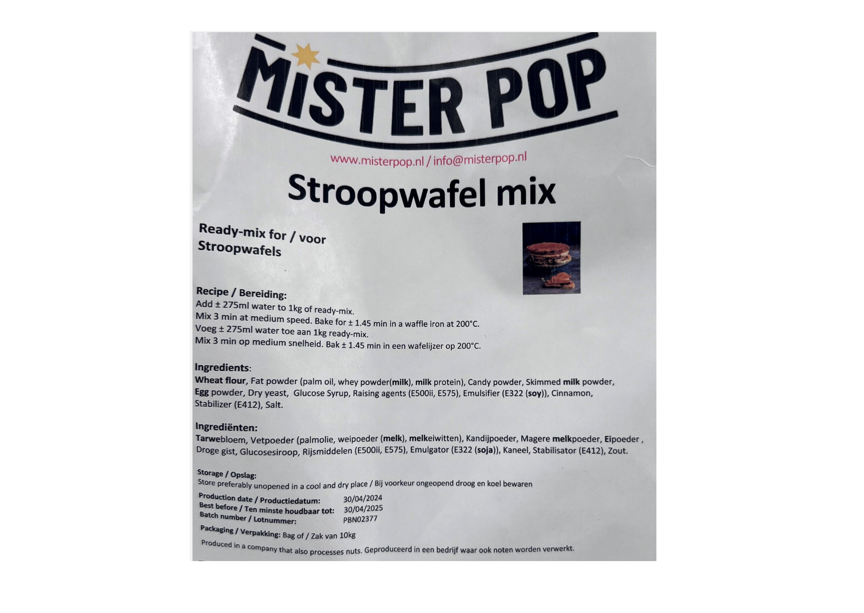 Stroopwafel Mix 10 kg